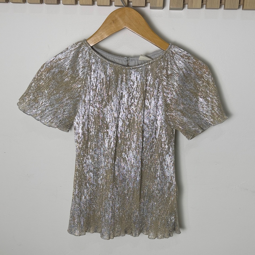 Zara Sparkly Gold Top Size 10